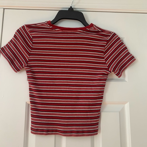 Brandy Melville Striped Red Top - Picture 3 of 3